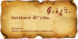 Gotthard Őzike névjegykártya